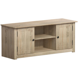 Vida Designs TV Unit Panama 2 Doors 1 Shelf Solid Pine Oak Stain L: 120cm - thumbnail 5