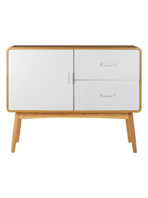 Interiors by Premier Sideboard Malmo 1 Door 2 Drawers Oak/White - image 1