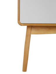 Interiors by Premier Sideboard Malmo 1 Door 2 Drawers Oak/White - thumbnail 2