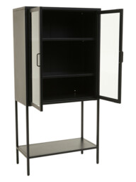 Interiors by Premier Display Cabinet Acier Metal Black Tall - thumbnail 2