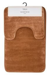 Maison by Premier Bath Mat & Pedestal Set Soak Microfibre Plush Camel 50x80cm - thumbnail 6