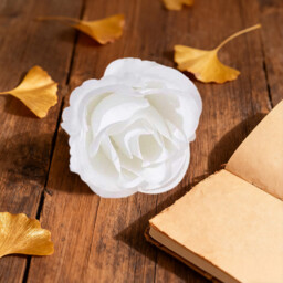 Wei’s Moment 20Pcs Artificial Flowers Roses, Real Touch  Foam Roses, Fake Flowers Rose for DIY Wedding Bridal Bouquets Baby Shower Table Centerpieces Home Decorations, Cream White - thumbnail 1