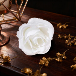 Wei’s Moment 20Pcs Artificial Flowers Roses, Real Touch  Foam Roses, Fake Flowers Rose for DIY Wedding Bridal Bouquets Baby Shower Table Centerpieces Home Decorations, Cream White - thumbnail 4