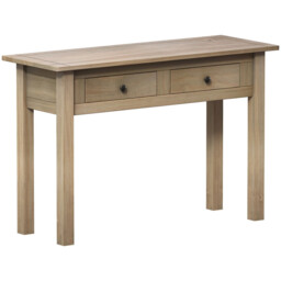 Vida Designs Console Table Panama 2 Drawers Solid Pine Oak Stain - thumbnail 7
