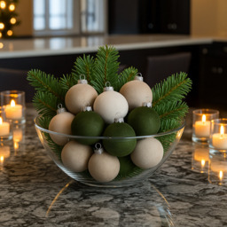 Marrybox Christmas Baubles Mink/Champagne/Emerald 12pcs - thumbnail 2