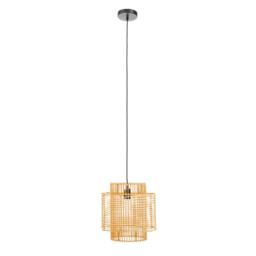 Interiors by Premier Pendant Light Jaya Rattan Natural - thumbnail 1