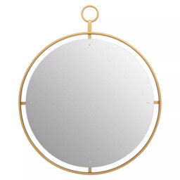 Interiors by Premier Wall Mirror Matera Round Framed Gold D:70cm - thumbnail 1
