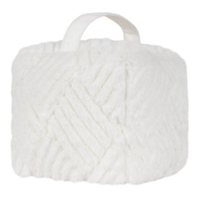 Paoletti Door Stop Sonnet Square Fluffy White - image 1