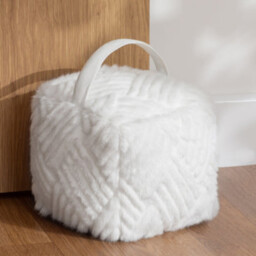 Paoletti Door Stop Sonnet Square Fluffy White - thumbnail 3