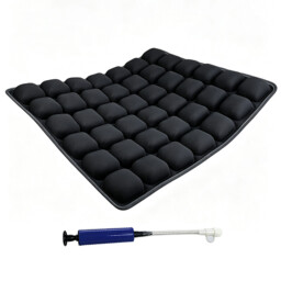 JORDAN&JUDY Inflatable Seat Cushion with Pump,Pressure-Relief Air Cushion for Home,Car & Office,Black - thumbnail 1