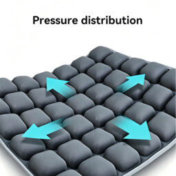JORDAN&JUDY Inflatable Seat Cushion with Pump,Pressure-Relief Air Cushion for Home,Car & Office,Black - thumbnail 5