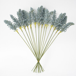 Yuejia 12Pcs 12.6in/32cmArtificial Fake Flowers, Wheat Fake Flowers Outdoor Artificial Ear of Wheat for Home Window DIY Garden Planter Wedding Farmhouse Indoor Outside Decorations(blue) - thumbnail 2