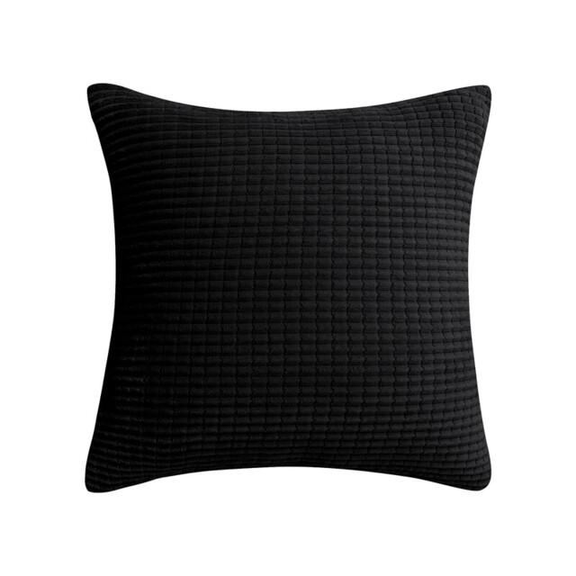 Deconovo Velvet cushion cover black color 45*45cm 1pc - image 1