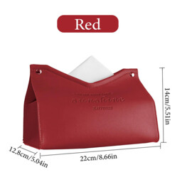 JORDAN&JUDY 2-Pack Red V-Shaped Tissue Box Cover, Minimalist Design, for Living Room & Bathroom - thumbnail 5