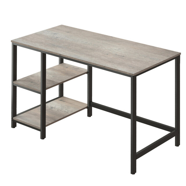 Ochama Office Desk, Computer Desk, 120 x 60 x 76 cm, Industrial Table for Study, Greige and Black - image 1