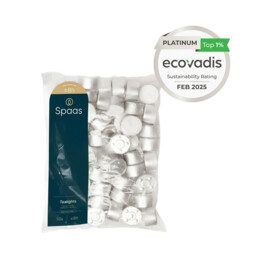 Spaas Tealights 8h Burn Time Unscented White 50 Pcs - thumbnail 4