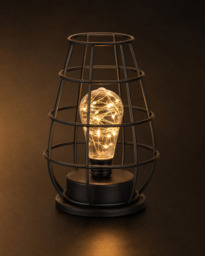 Mohheds Retro Wine Lantern Iron LED Night Light Battery Powered Table Decor Lamp Home Bedroom Wedding Holiday Birthday Gift - thumbnail 7
