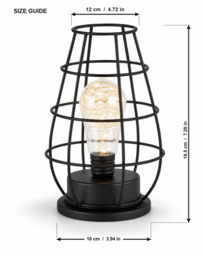 Mohheds Retro Wine Lantern Iron LED Night Light Battery Powered Table Decor Lamp Home Bedroom Wedding Holiday Birthday Gift - thumbnail 5