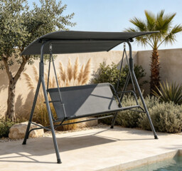 Terrabeta Garden furniture steel swing chair with canopy - thumbnail 2