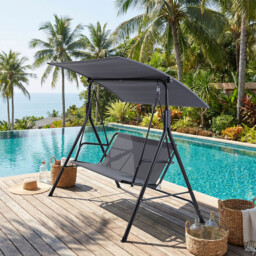 Terrabeta Garden furniture steel swing chair with canopy - thumbnail 4