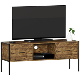 Vida Designs TV Unit Brooklyn 2 Drawers Rustic Brown/Black L:123cm - thumbnail 4