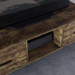 Vida Designs TV Unit Brooklyn 2 Drawers Rustic Brown/Black L:123cm - thumbnail 3