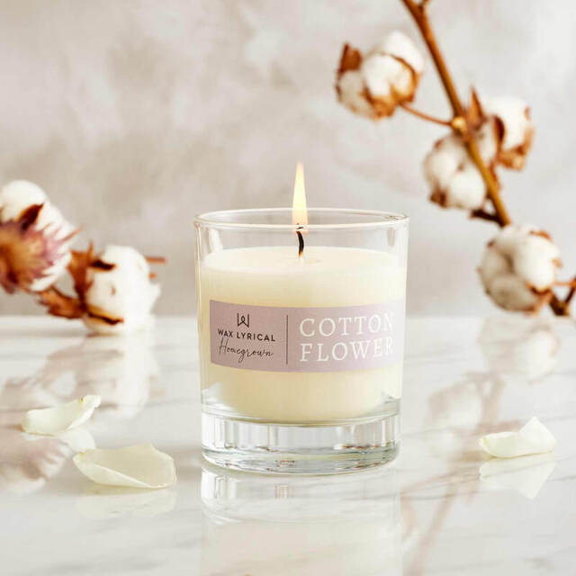 Wax Lyrical Candle Homegrown Cotton Flower 586g - image 1