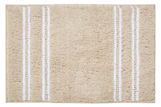 Maison by Premier Bath Mat Soak Microfibre Tufted Stripe Beige 40x60cm - image 1