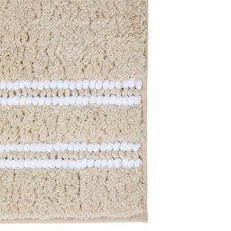 Maison by Premier Bath Mat Soak Microfibre Tufted Stripe Beige 40x60cm - thumbnail 2
