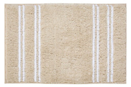 Maison by Premier Bath Mat Soak Microfibre Tufted Stripe Beige 40x60cm - thumbnail 1