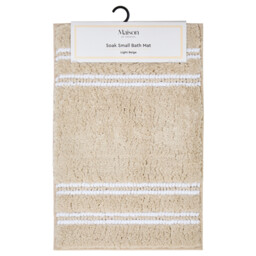Maison by Premier Bath Mat Soak Microfibre Tufted Stripe Beige 40x60cm - thumbnail 3