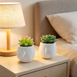 4Pcs 4.3in/11cm Artificial Plants Indoor Mini Pot Faux Succulent Plant Foliage for Coffee Table Home Bedroom Bathroom Room Decor Shelf Office Desk Kitchen Garden Indoor Outdoor - thumbnail 3