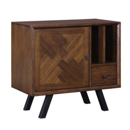 Sideboard Nevada Parquet Walnut/Black Small - thumbnail 4