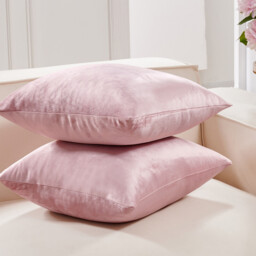Deconovo Dutch Velvet cushion cover pink color  50*50cm 1pc - thumbnail 3