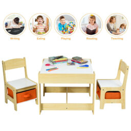 3-In-1 Kids Multi Activity Table & 2 Chairs Set for Toddlers - thumbnail 7