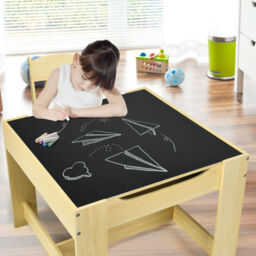 3-In-1 Kids Multi Activity Table & 2 Chairs Set for Toddlers - thumbnail 3