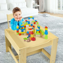 3-In-1 Kids Multi Activity Table & 2 Chairs Set for Toddlers - thumbnail 5