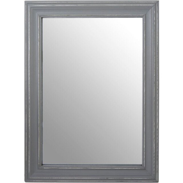 Interiors by Premier Wall Mirror Henley Bevelled Frame Grey 48x65cm - image 1