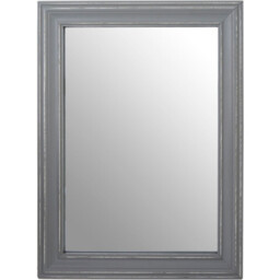 Interiors by Premier Wall Mirror Henley Bevelled Frame Grey 48x65cm - thumbnail 1