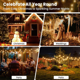 Vivreal G40 Decorative LED String Lights - 30m， 50+2 LED， Plug-In， Dimmable， Replaceable， Multi-Mode， Copper & ABS, New Year Sale , Top gift picks - thumbnail 6