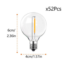 Vivreal G40 Decorative LED String Lights - 30m， 50+2 LED， Plug-In， Dimmable， Replaceable， Multi-Mode， Copper & ABS, New Year Sale , Top gift picks - thumbnail 5