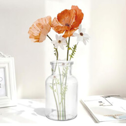 12pcs/10.5cm 4.1in Small Glass Vases, Pack of 12 Mini Glass Vases, 125ml Small Bottles with Jute Cord, Flower Vase, Table Vases, for Table, Decoration, Centrepieces, Home, Birthdays, Festivals - thumbnail 5