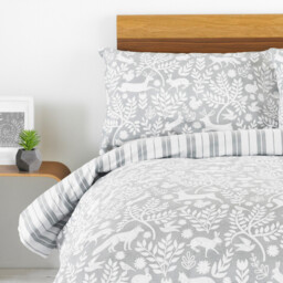 Furn Duvet Cover Set Skandi Woodland Grey Double - thumbnail 3