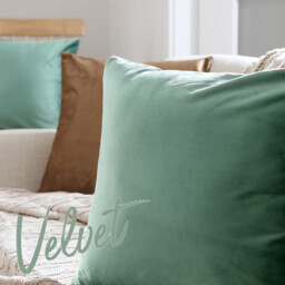 Deconovo Dutch Velvet cushion cover light green color 45*45cm 1pc - thumbnail 5