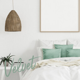 Deconovo Dutch Velvet cushion cover light green color 45*45cm 1pc - thumbnail 2