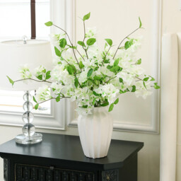 5PCS 29.52in/74.98cm Bougainvillea Artificial Flowers Fake Bougainvillea Branches Faux Flowers Vines for Home，Garden，Wedding，Party，Indoor and Outdoor，Floral Arrangement and DIY Decor(white) - thumbnail 6