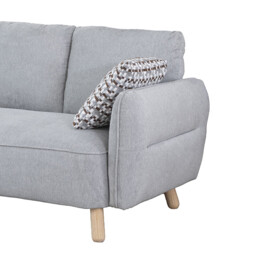 Sofa Georgia 3 Seater Light Grey - thumbnail 6