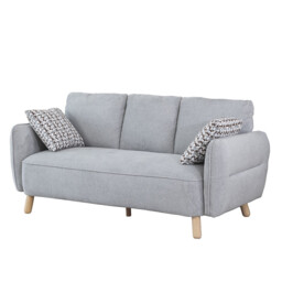 Sofa Georgia 3 Seater Light Grey - thumbnail 3
