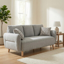 Sofa Georgia 3 Seater Light Grey - thumbnail 4