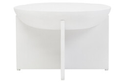 Fifty Five South Coffee Table Walsa Cross Base Solid Mango Wood Whitewash - thumbnail 4